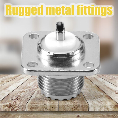 UHF Female SO239 Panel Chassis Mount Flange Deck Mount Solder Cup RF Connector 2