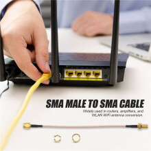 SMA Maschio a SMA Femmina Nut paratia della piegatura RG316 cavo coassiale Jumper treccia 15 cm