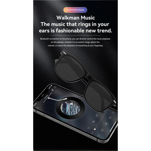Anti- Light Sunglasses  Talk Remote Control Camera Music Playback UV Protection  Glasses B