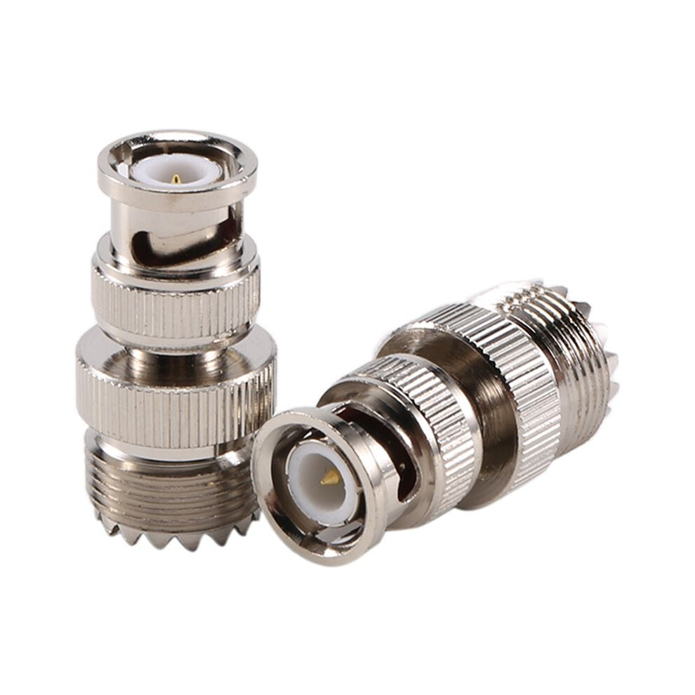 2 Pcs Bnc Male Plug To Uhf So239 Female Rf Coaxial Rf Connector 6031329058605