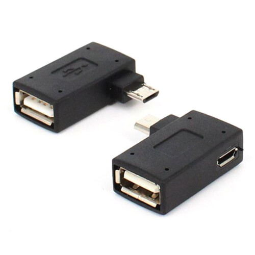 10 Adattatori Micro-USB OTG per TV,  Classic e  con Alimentatore (Design Angolato) B 2