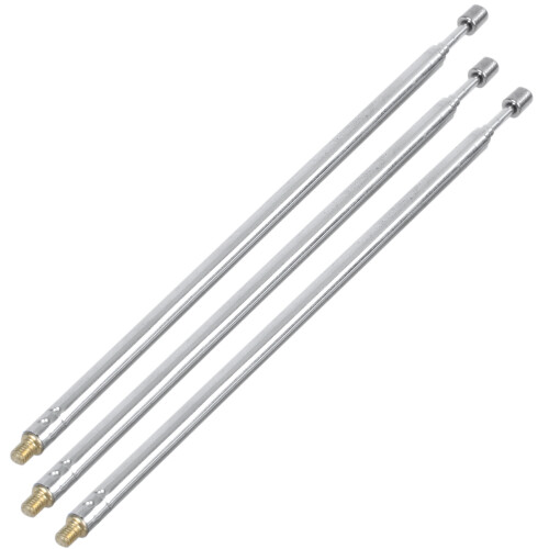 Telescopic antennas 3 x 43.5cm length 4 sections RC remote controls silver 1