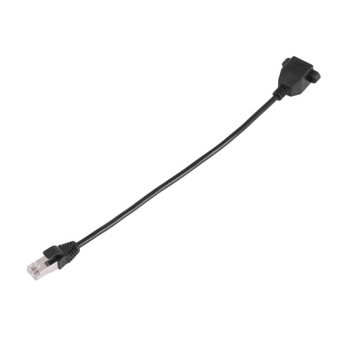 RJ45 Female to Male Adapter Network Extension Cable Panel Mount 27cm 2