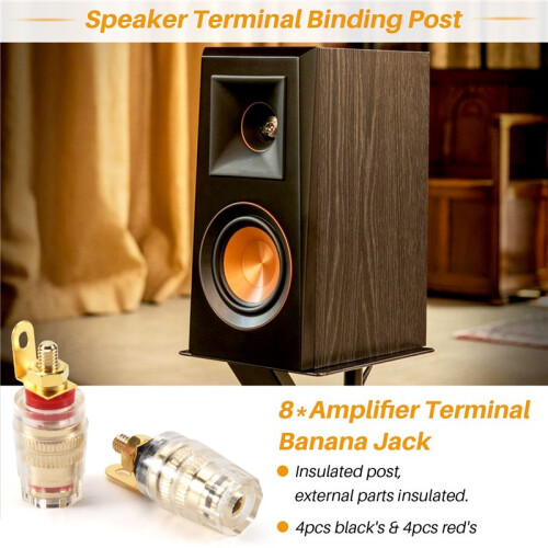 8Pcs 4mm Amplifier Speaker Terminal Binding Post Banana Plug Jack 1