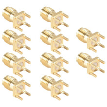 10X SMA Hona Jack Lod PCB Mount Rak RF-Kontakt Guld
