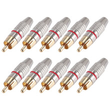 Adapter Audio Coaxkabel Connector RCA-Stekker Naadloos 10 Stuks