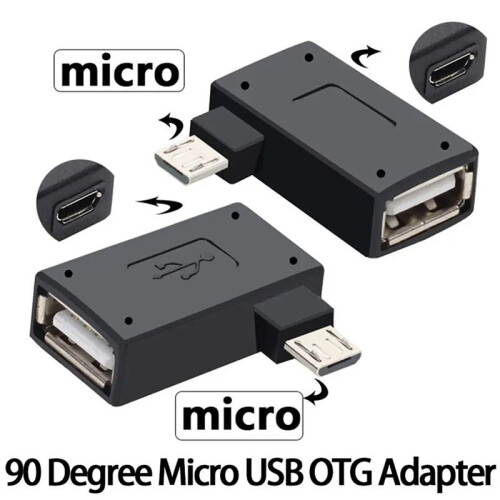 10 Adattatori Micro-USB OTG per TV,  Classic e  con Alimentatore (Design Angolato) B 1