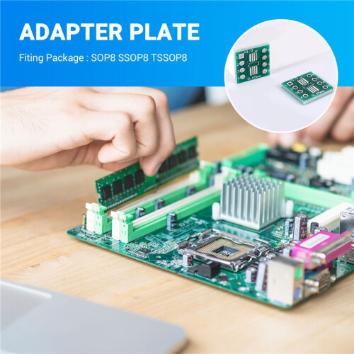 50Pcs SOP8 SSOP8 TSSOP8 SMD To DIP8 Adapter 0.65/1.27mm PCB Board 1