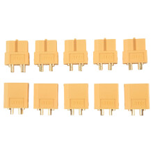 5 X Pairs RC XT60 Maschio E Femmina PAIR Connettore Batteria + Termoretraibile