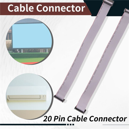 2 Pieces 2.54 mm Pitch 20 Pin F/F IDC Flat Ribbon Cable Connector 1