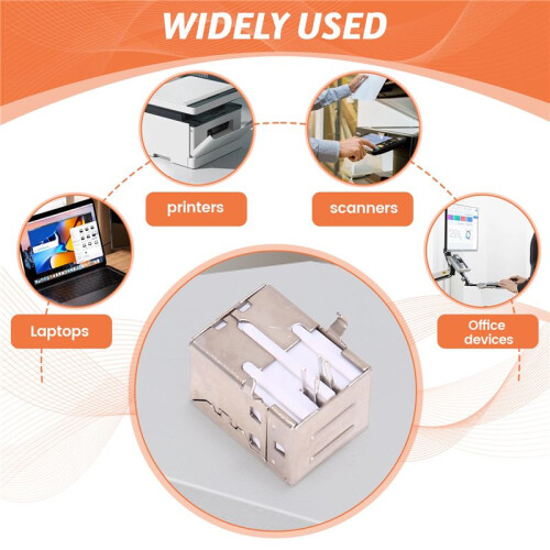 Lot of 6pcs Replacement USB Connector socket Type B Female Right Angle 2
