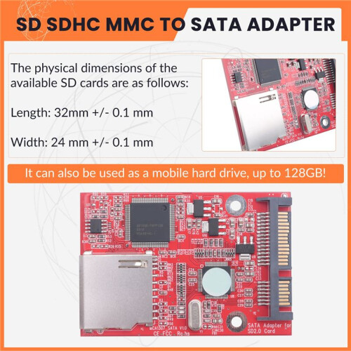 MMC  SDHC 2.0SATA To  High-Speed Adapter Card  Card To  Adapter HDD Secure Digital Conversion Adapter 2