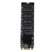 M.2 NGFF B-Key äNdern 5 Port Erweiterung Karte 6-Gbit/S Erweiterung Karte JM575 Chipsatz