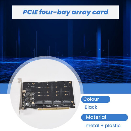 PH44 NVME 4-Disk Array-Kaart PCIE-Signaal Gesplitste Array-Kaart