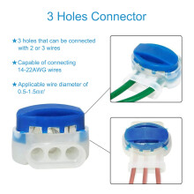 18 Stuks Elektrische IDC 314-BOX Pigtail 3-Draads Connectoren voor 22-14 AWG-Kabels, Robotmaaiers