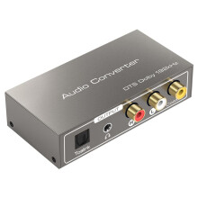 Convertidor de Audio DAC de 192 KHz Toslink óPtico Coaxial Compatible con ARC a Coaxial Toslink L / R Adaptador de Conector de 3,5 Mm