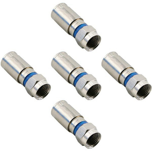 30Pcs RG6 F Compression Connector RF Wire Connector Solderless Adapter 1