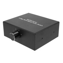 4-Way Stereo L/R Sound Channel Bi-Directional Audio Switcher, 1 in 4 Out /4 in 1 Out, Audio Splitter for Speaker