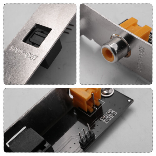 SPDIF Optical and RCA Out Plate Cable Bracket Digital Audio Output for  Gigabyte MSI  Board 2