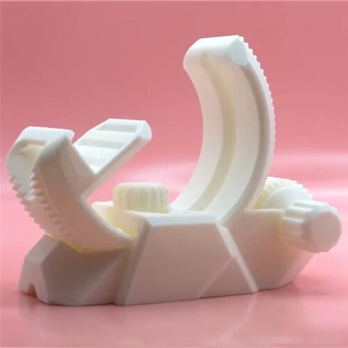 Printed Herringbone Gear Phone Stand, Adjustable Desktop Accessory, Portable and Practical Gear Design