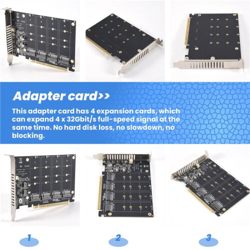 PH44 NVME 4-Disk Array Card PCIE Signal Split Array Card 1
