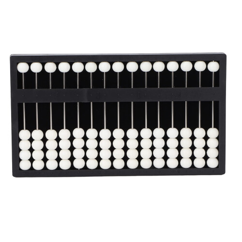 Abacus for the Blind 15 Column Tactile Learning Tool with Clear Bead Feedback and Compact Design