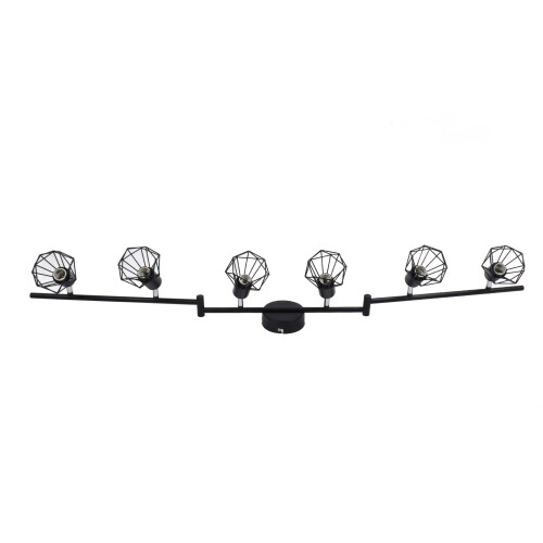 Schienenlampe Decke 6 Flammig E14 Schwarz