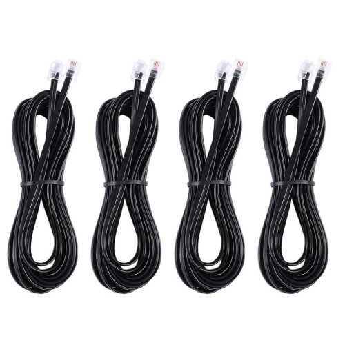 4X RJ11 6P4C Telefonkabelkabel ADSL Modem 5 Meter