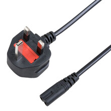 1.5m Large British Standard British Style 8-Shaped Hong Plug with Fuse Camera Charger Power Cord UK Plug