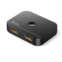 -Compatible 2.1 Switcher 8K 60Hz 4K 120Hz for Laptop PC PS5 Monitors TV Bi-Directional 2 in 1 Out HD Splitter B