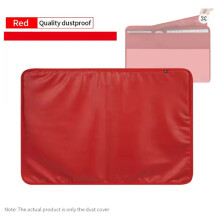 PU Leather Monitor Dust Cover for 24-Inch Computer Protective Sleeve All-in-One PC Storage Organize Red