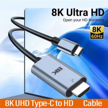 8K UHD Type-C to -Compatible Cable 8K 60Hz/4K 120Hz Perfect for Streaming Gaming for 15 Series Pro