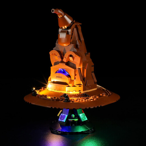 LED Light Kit Compatible with  76429 Talking Sorting Hat, Dual Power Options, Custom Display Lighting