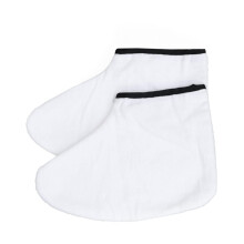 Paraffin Wax Foot Covers Heat Retention Mitts for Spa and Home Use Reusable Cotton White