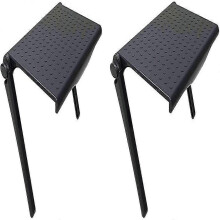 TV Shelf Foldable Set Top Box Organizer Bracket (Black) 2pcs