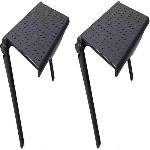 TV Shelf Foldable Set Top Box Organizer Bracket (Black) 2pcs