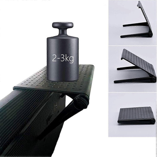 TV Shelf Foldable Set Top Box Organizer Bracket (Black) 2pcs 2