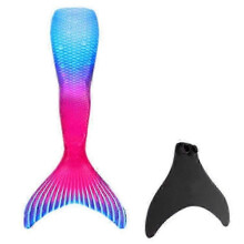 (XS, Red) Adults Kids Reinforced Swimming Mermaid Tail – Monofin Included for Water Fun