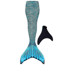 (XS, royalblue) Adults Kids Reinforced Swimming Mermaid Tail – Monofin Included for Water Fun
