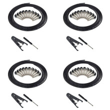 4X Connecteurs Sans Soudure Design Câble de Guitare Kit de Câble de Patch de Pédale de Guitare de DIY