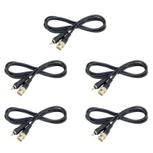 5 Stueck 1.5 M Bnc zu Av Kabel Bnc zu Rca Stecker Adapter Video Recorder Tv Q9 Ueberwachung