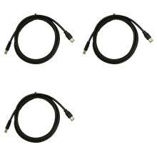 3X Black IEEE 1394 Firewire 400 to Firewire 400 Cable, 6 Pin/6 Pin Male / Male - 10 FT