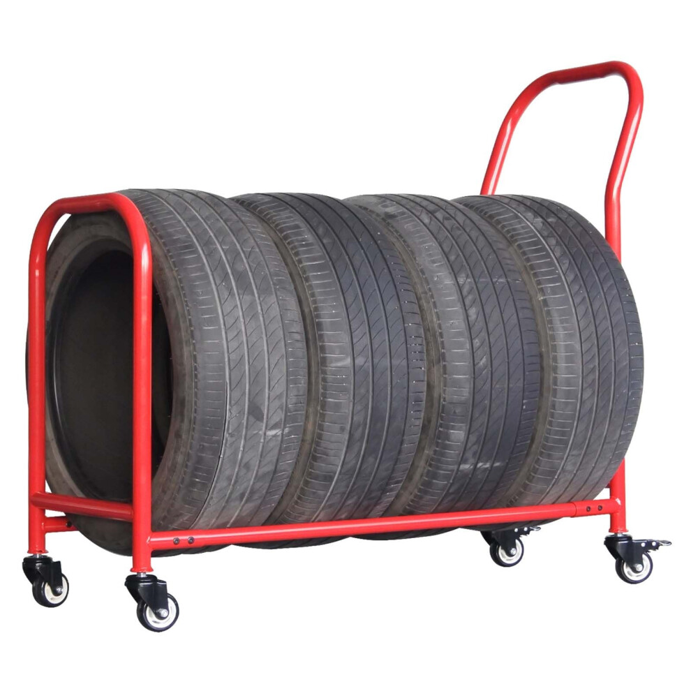 Car Tire Storage Rack Pushpull Wheel Storage Tyre Displayshelf Garage/Workshop Heavyduty Holder 45 Tyres 9169991145884