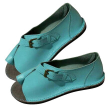 (43,Blue)Womens Flat Sandals Open Toe Buckle Strap Beach Shoes Anti-slip Breathable for Summer
