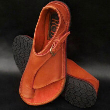 (37,Orange)Womens Flat Sandals Open Toe Buckle Strap Beach Shoes Anti-slip Breathable for Summer