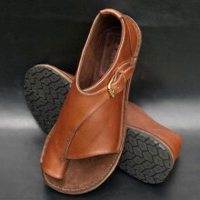 (35,Brown)Womens Flat Sandals Open Toe Buckle Strap Beach Shoes Anti-slip Breathable for Summer