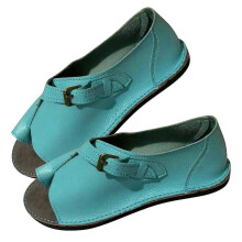 (41,Blue)Womens Flat Sandals Open Toe Buckle Strap Beach Shoes Anti-slip Breathable for Summer