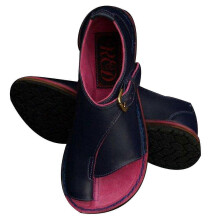 (36,Dark Blue)Womens Flat Sandals Open Toe Buckle Strap Beach Shoes Anti-slip Breathable for Summer