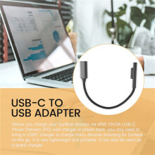 Nylon Braided for Surface Connect to USB-C Charging Cable for Surface Pro7 Go2 Pro6 5/4/3 Surface Laptop Book