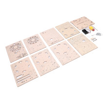 3D-Holz-Wackel-Achterbahn-Marble-Schienen-Modellkit für Erwachsene, Sperrholz